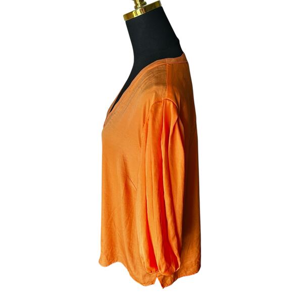 Vince Camuto Women’s 3/4 Sleeve Blouse in Orange Fizz Size 3X NWT - Picture 3 of 5